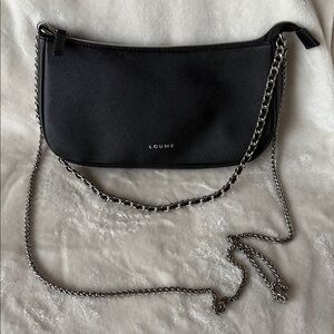 Loume multichain crossbody shoulder bag black/ silver